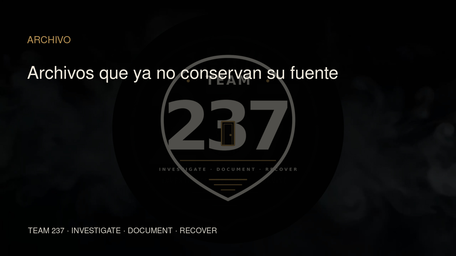 Cabecera editorial de la nota sobre archivos audiovisuales
