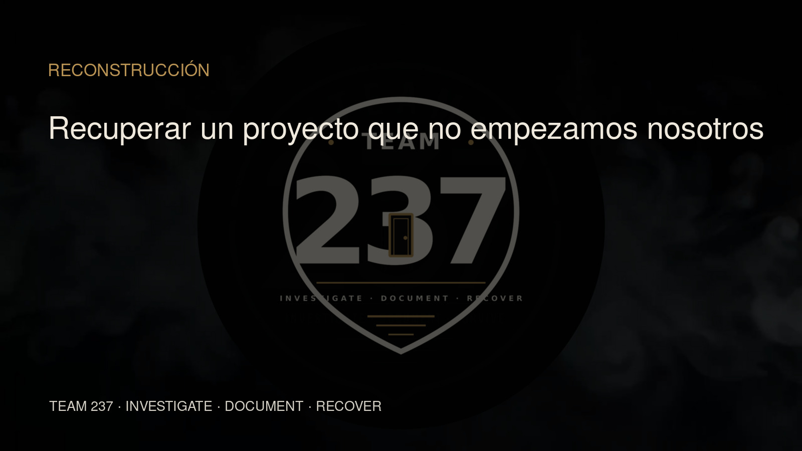 Cabecera editorial de la nota sobre reconstrucción