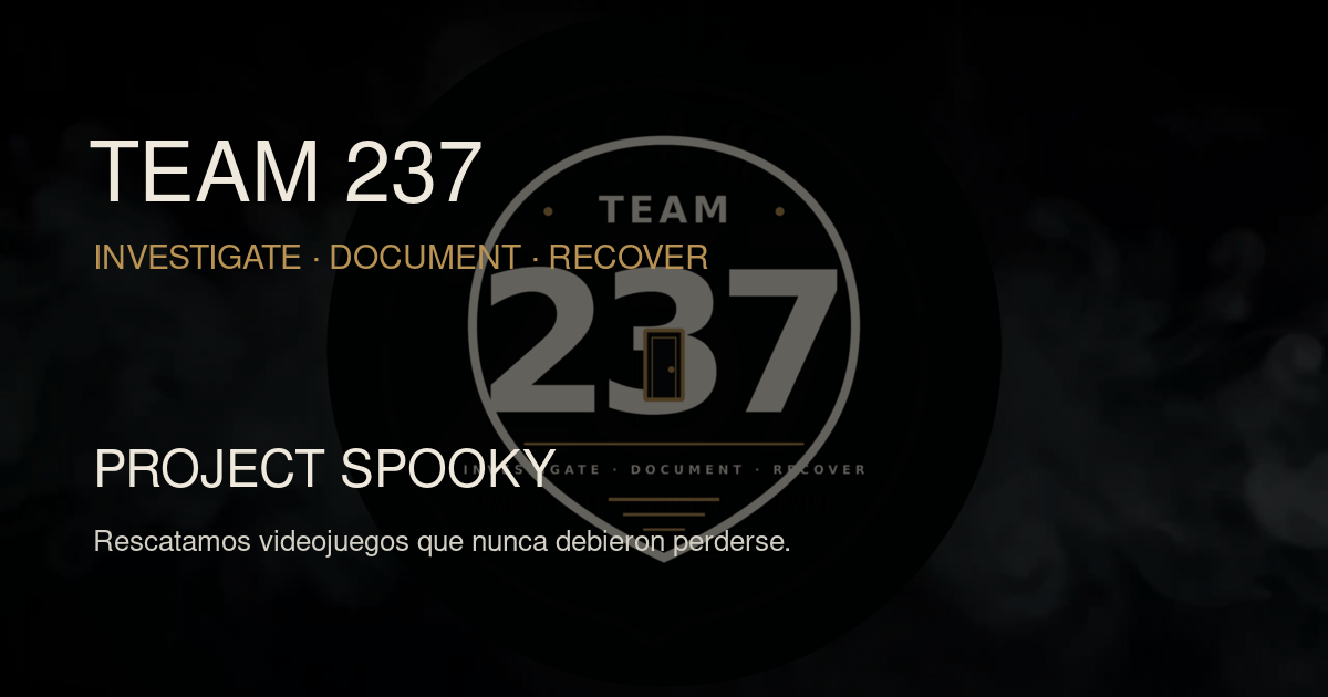 Pieza social de Team 237 y Project Spooky